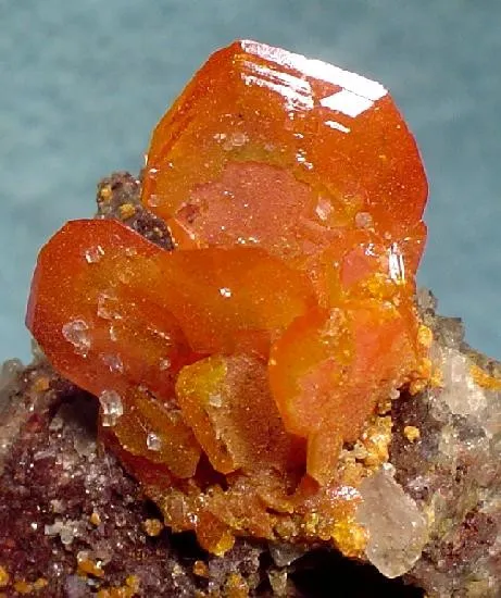 Wulfenite, Quartz - image 2