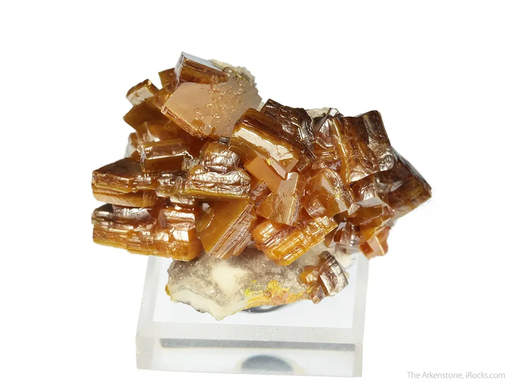 Wulfenite (rough and cut set) - image 3