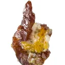 Wulfenite (Unusual Bipyramidal Xls) on Calcite - image 1