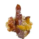 Wulfenite (Unusual Bipyramidal Xls) on Calcite - image 2