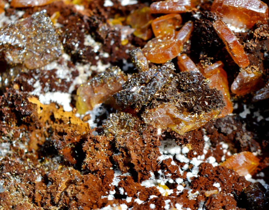 Wulfenite & Vanadinite on limonite - 2210 grams - Erupción Mine, Los Lamentos Mts, Chihuahua, Mexico - image 4