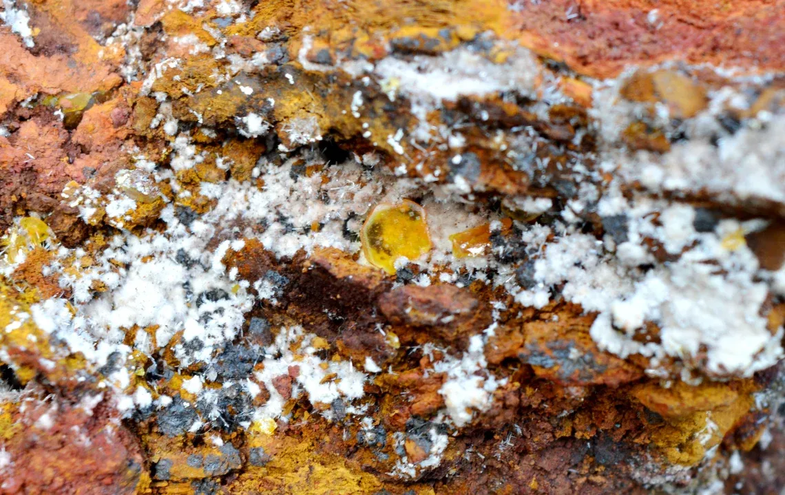 Wulfenite & Vanadinite on limonite - 2210 grams - Erupción Mine, Los Lamentos Mts, Chihuahua, Mexico - image 9
