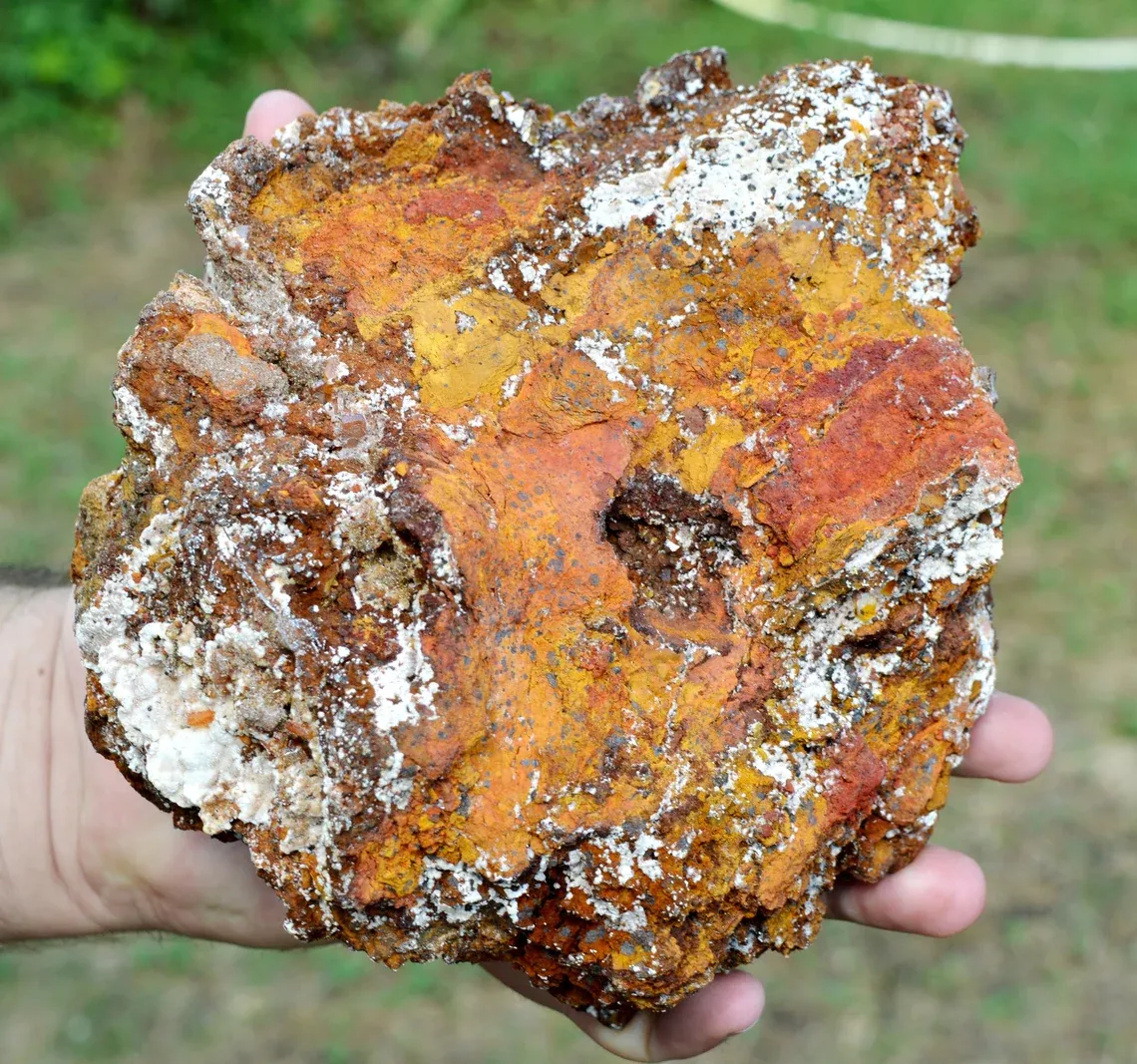 Wulfenite & Vanadinite on limonite - 2210 grams - Erupción Mine, Los Lamentos Mts, Chihuahua, Mexico - image 10