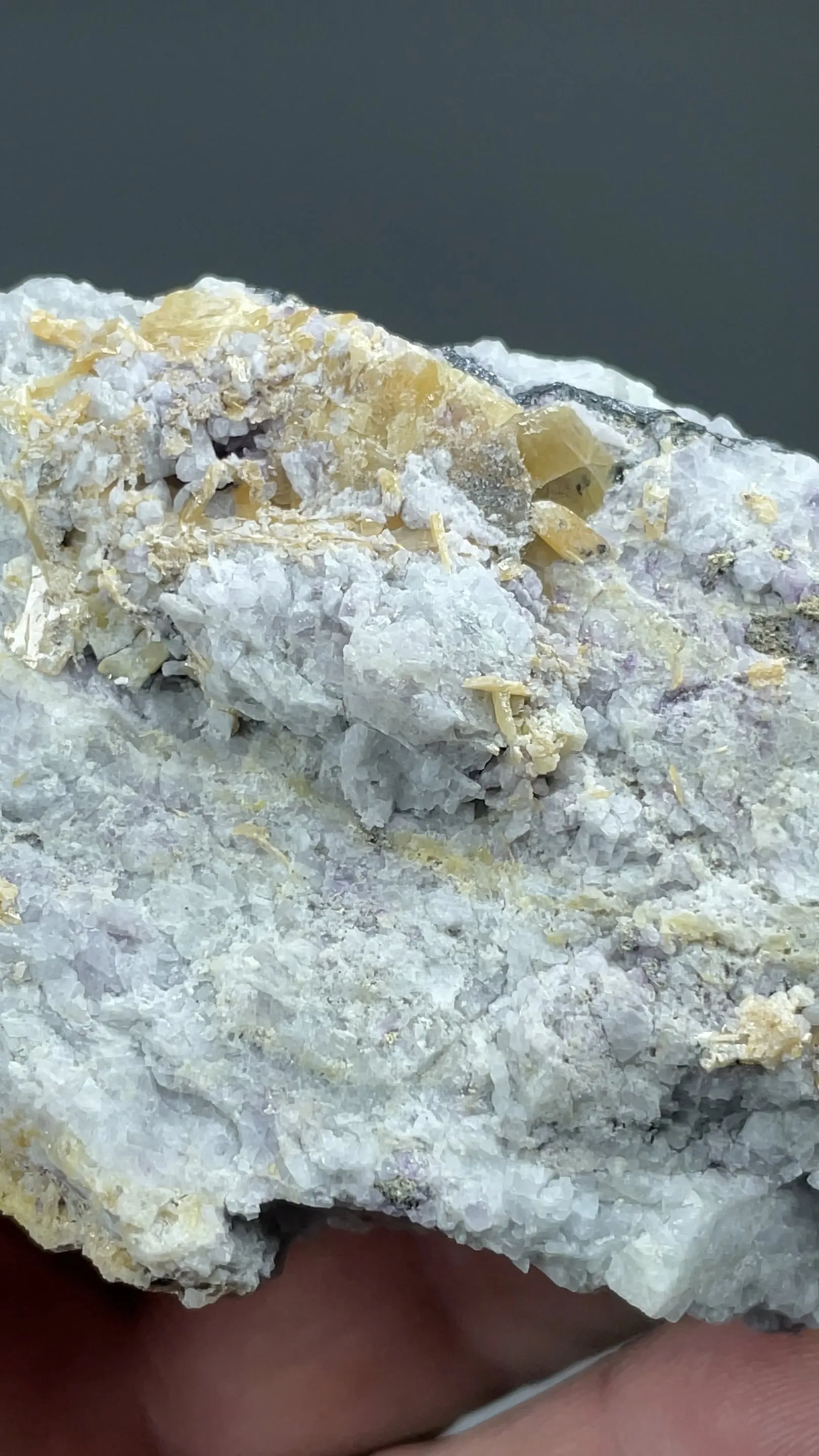 Wulfenite var. Chillagite with Barite, Cerussite - image 2