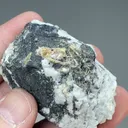 Wulfenite var. Chillagite with Barite, Cerussite - image 2