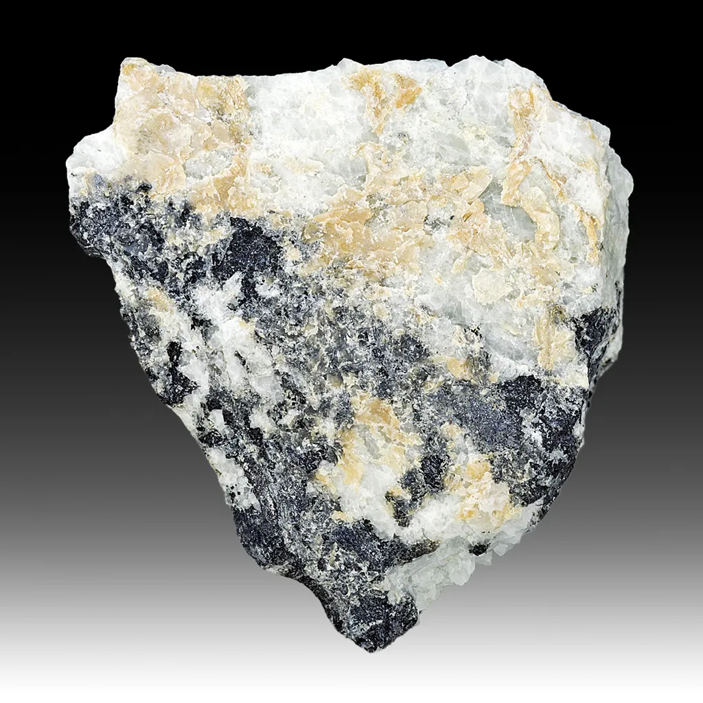 Wulfenite var. Chillagite with Barite, Cerussite image