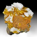 Wulfenite with Barite, Mimetite - image 1