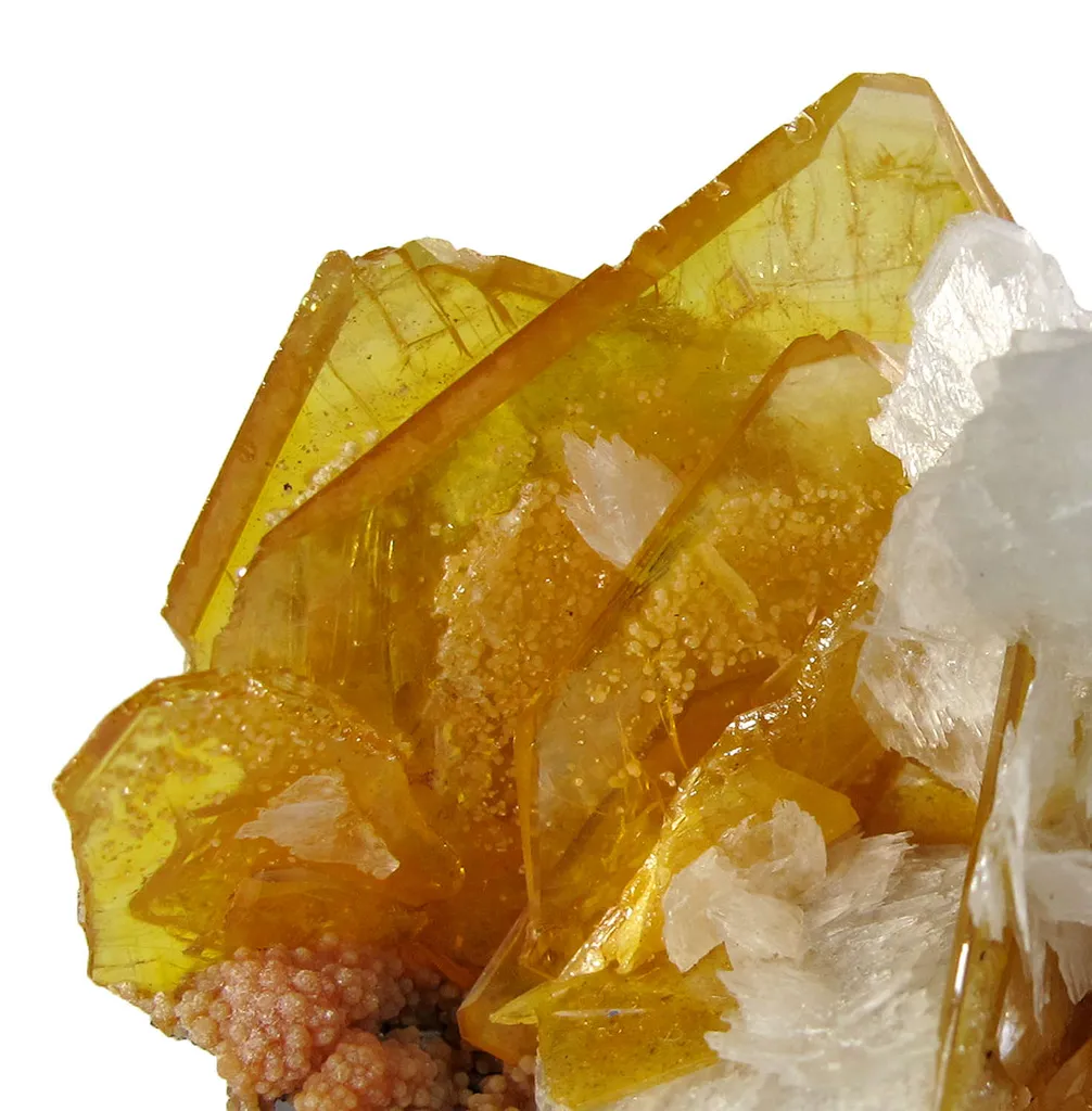 Wulfenite With Baryte and Minor Mimetite - image 2