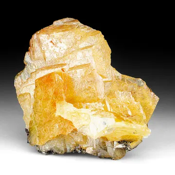 Wulfenite with Calcite
