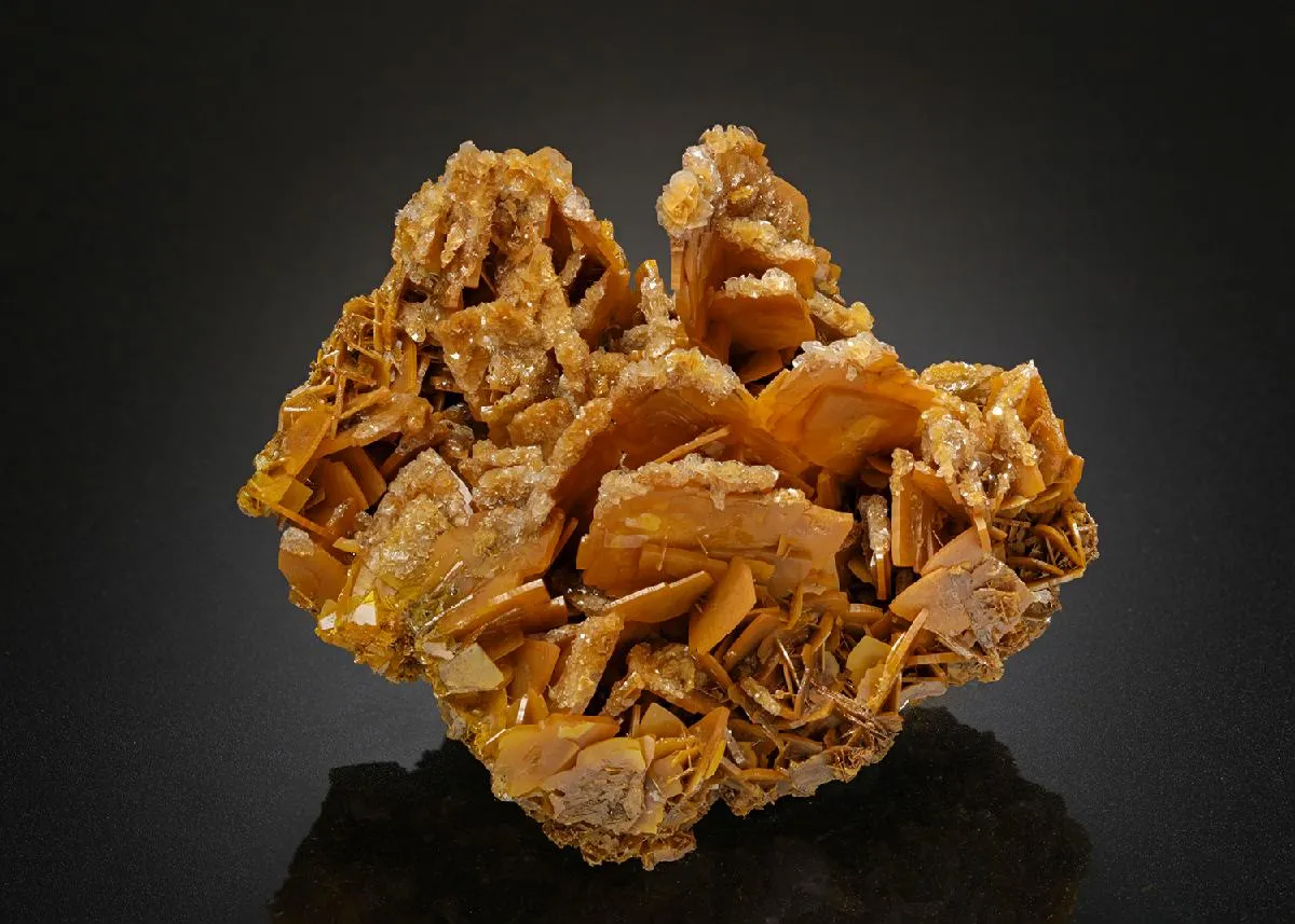 WULFENITE with CALCITE - image 1