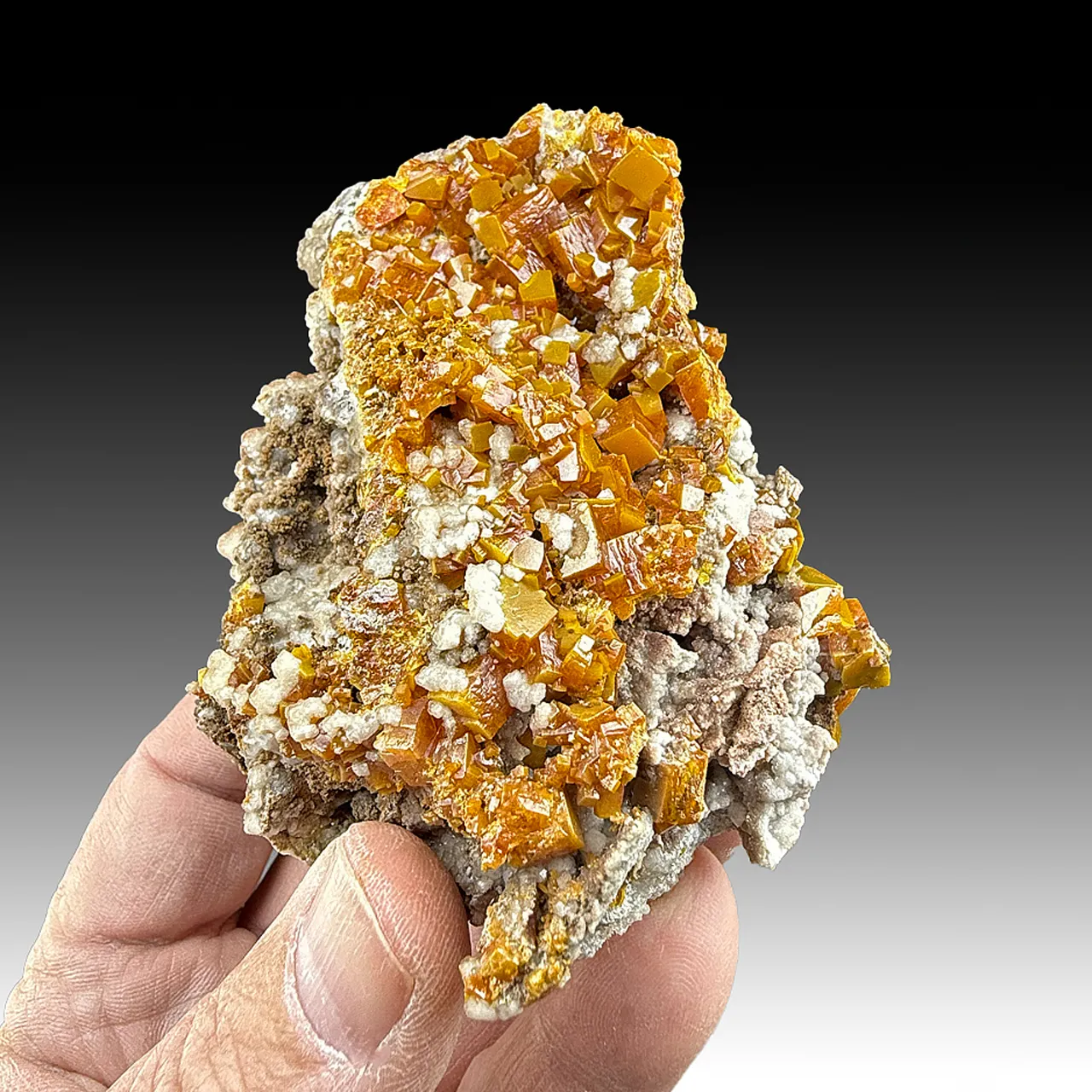 Wulfenite with Calcite - image 1