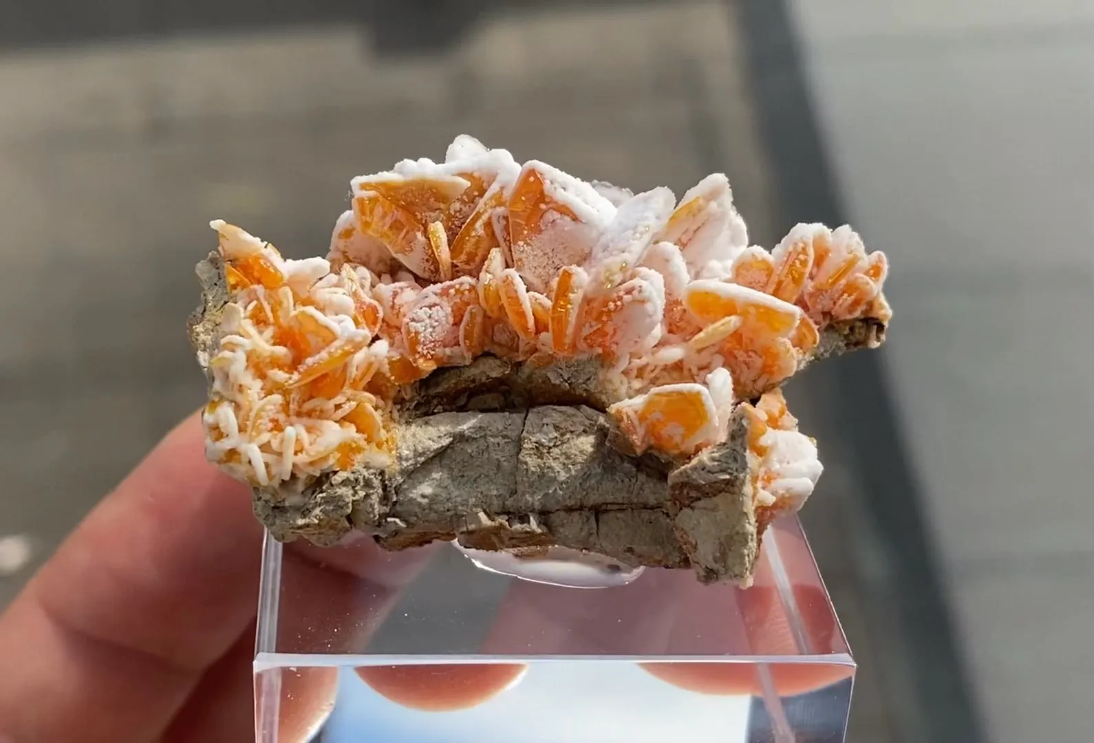 Wulfenite with Calcite - image 5
