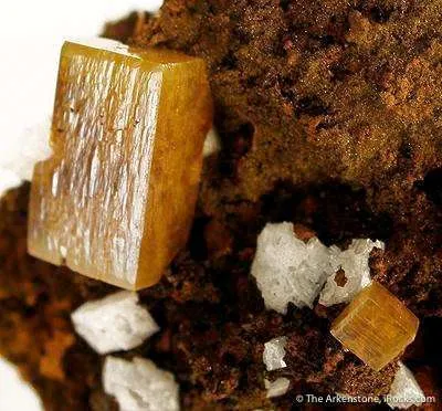 Wulfenite With Calcite - image 3