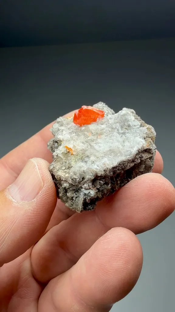 Wulfenite with Calcite - image 2