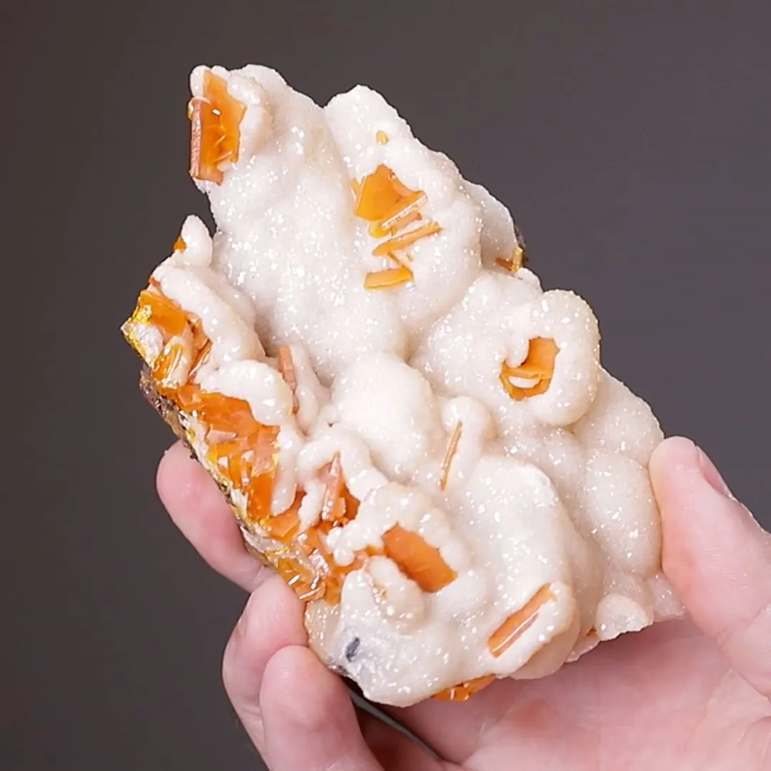 Wulfenite with Calcite - image 2