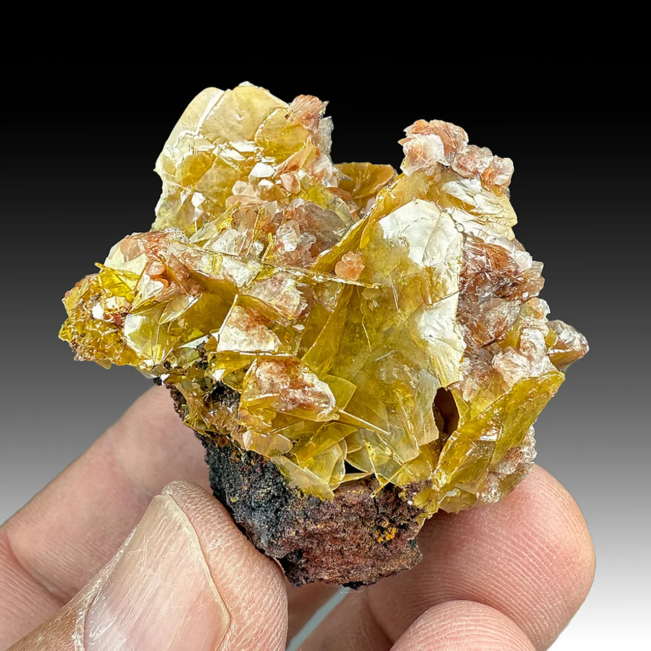 Wulfenite with Calcite - image 1