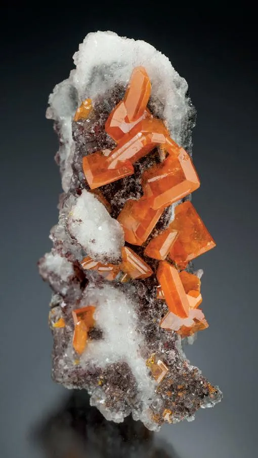 Wulfenite with Calcite image