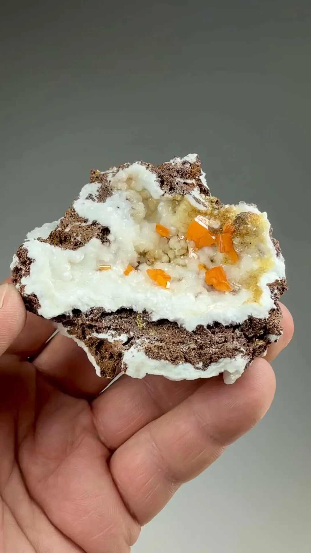 Wulfenite with Calcite - image 2