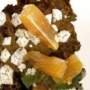 Wulfenite With Calcite and Mimetite - image 3