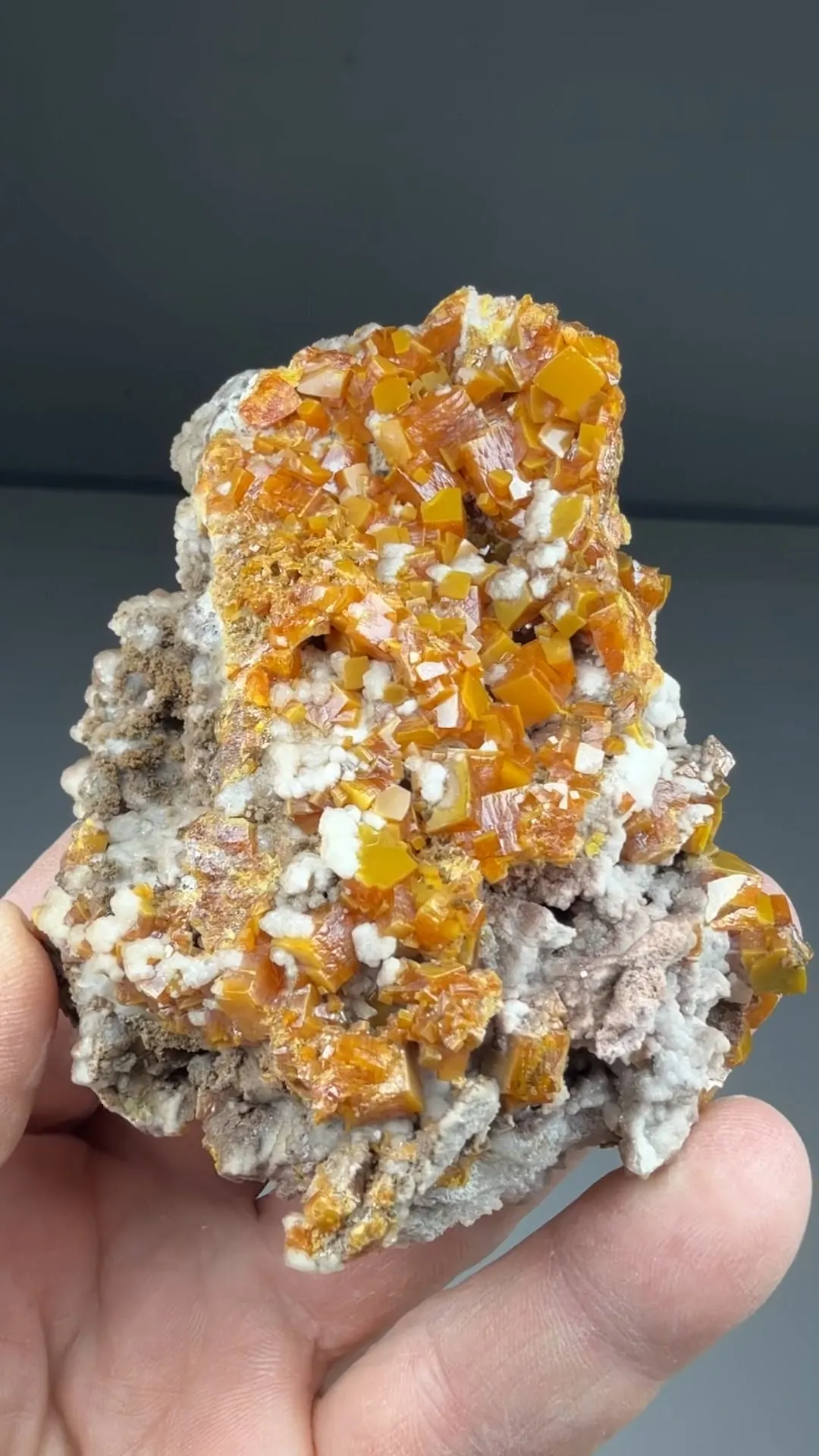 Wulfenite with Calcite - image 2