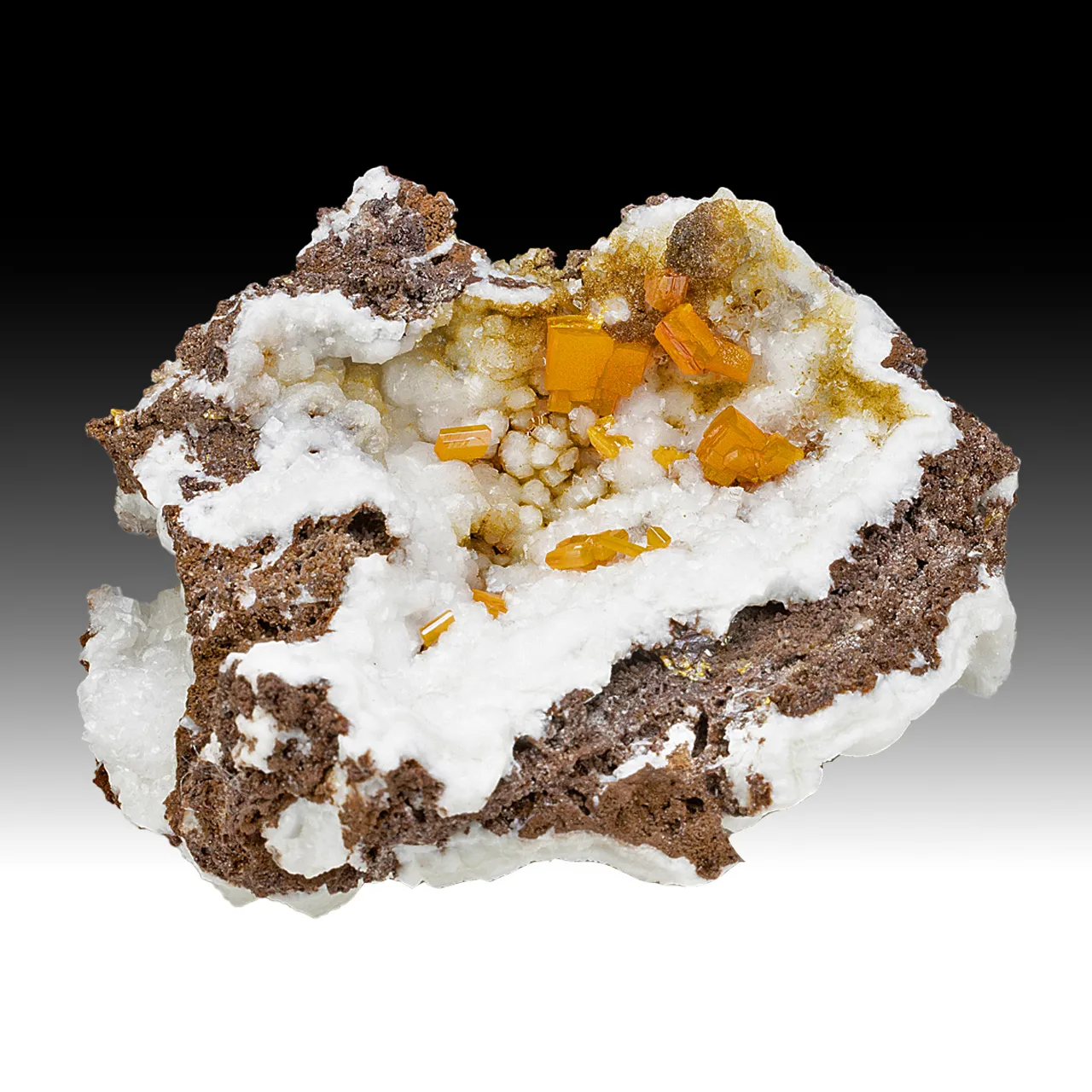 Wulfenite with Calcite - image 1