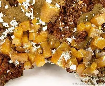 Wulfenite With Calcite - image 3