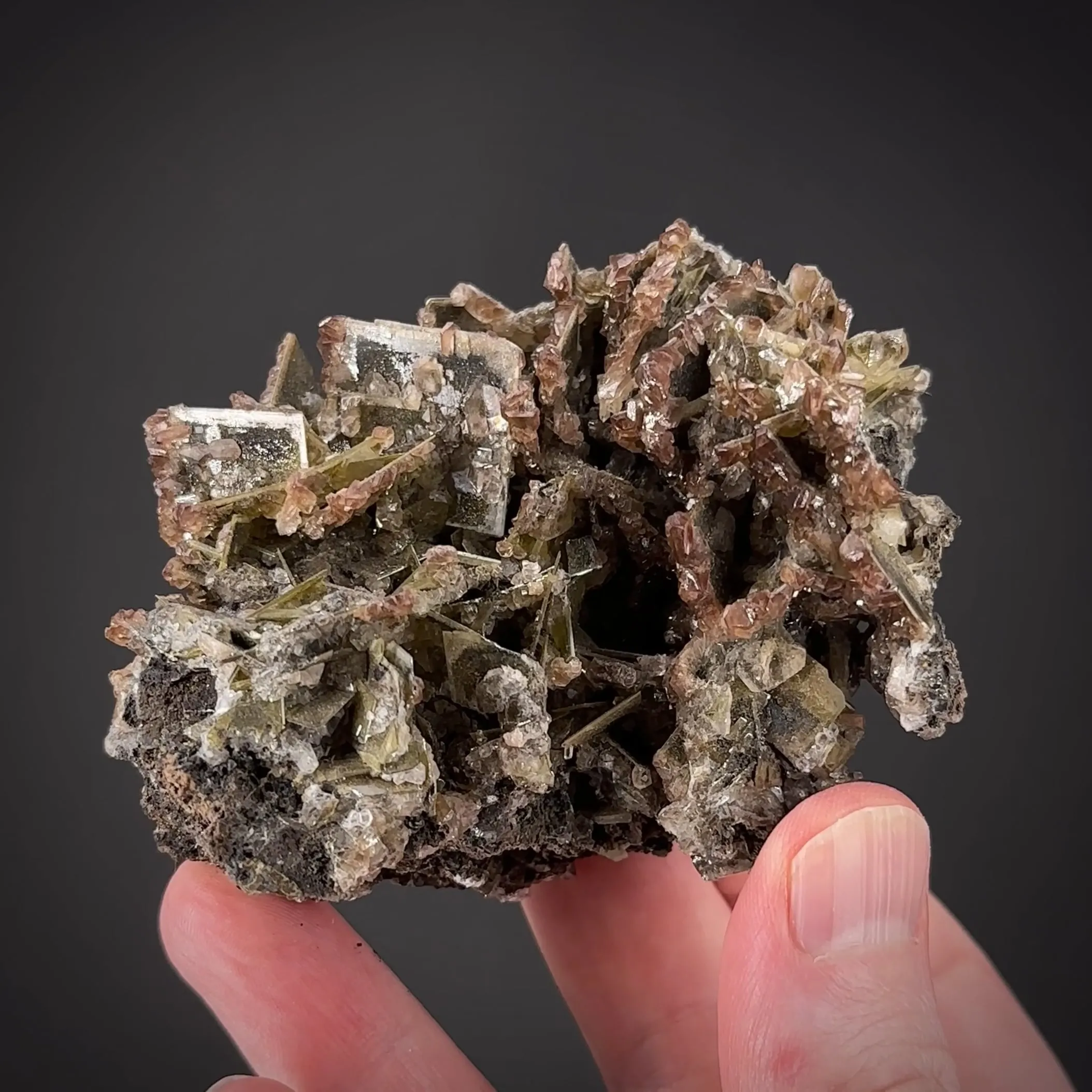 Wulfenite with Calcite - image 1