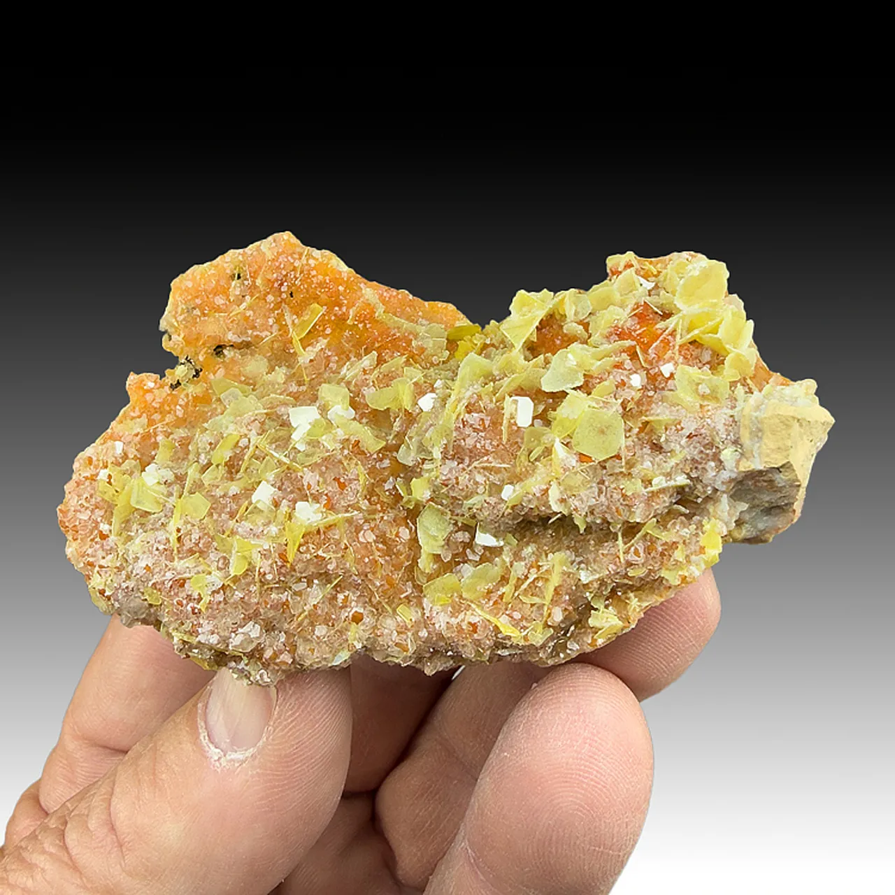 Wulfenite with Calcite - image 1