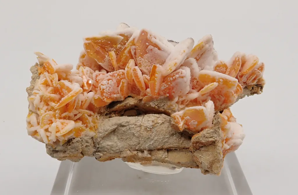 Wulfenite with Calcite image