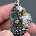 Wulfenite with Calcite, Tennantite - image 2