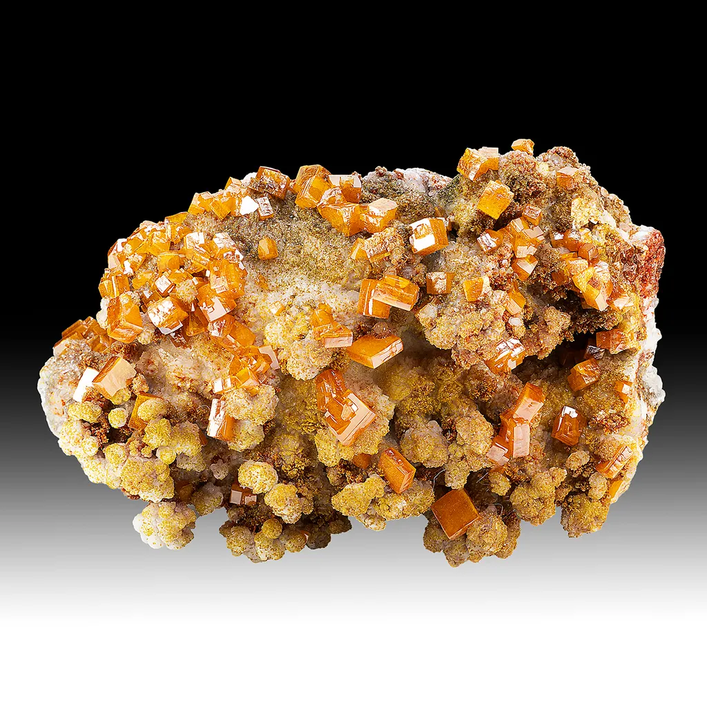 Wulfenite with Calcite, Vanadinite image