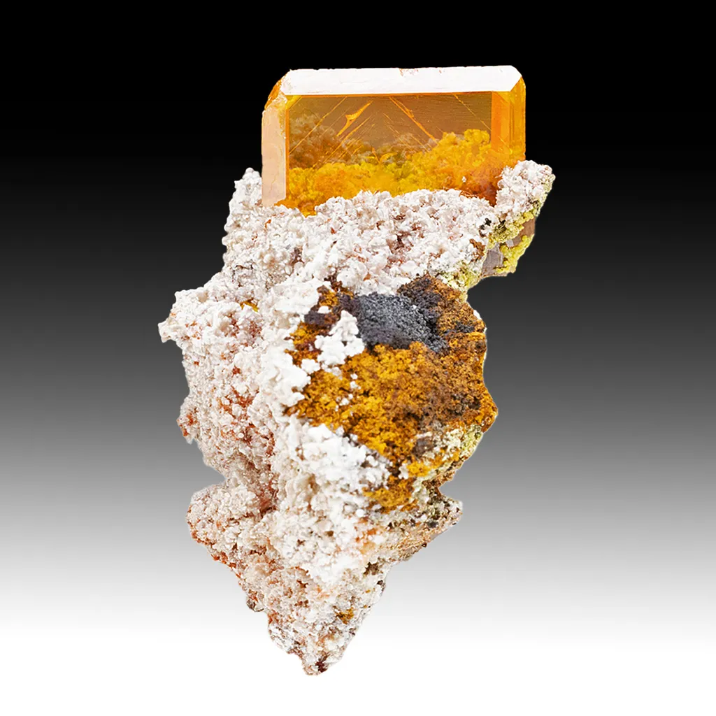 Wulfenite with Calcite, Vanadinite image