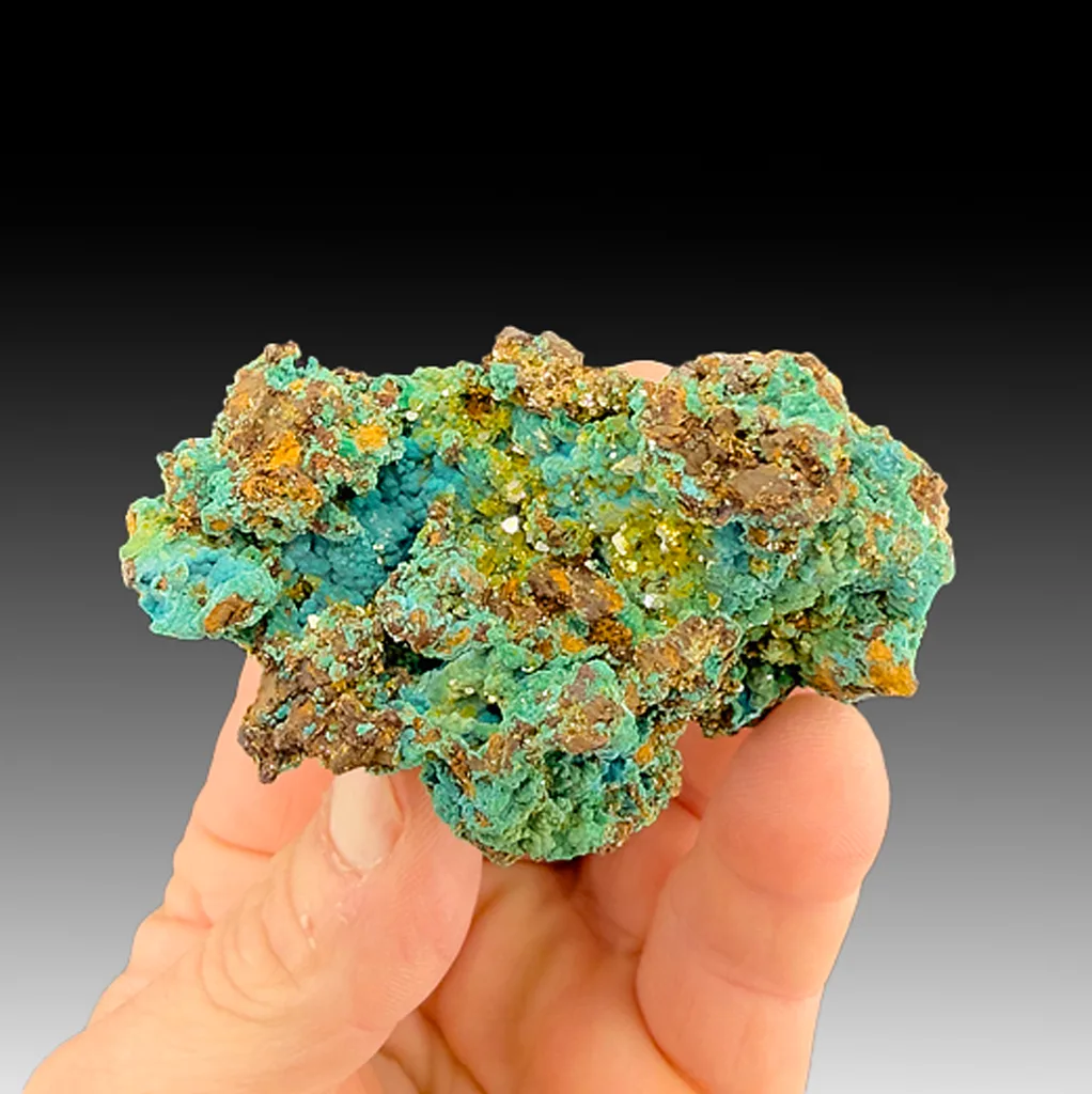 Wulfenite with Chrysocolla, Malachite, Aurichalcite - image 1