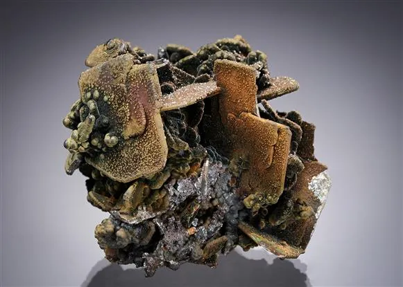 WULFENITE with GOETHITE MOTTRAMITE and SMITHSONITE - image 1