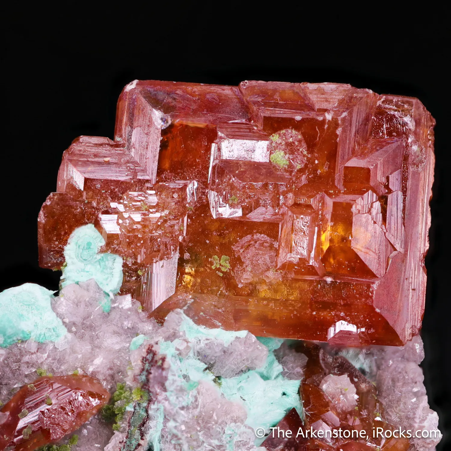 Wulfenite with Malachite - image 4