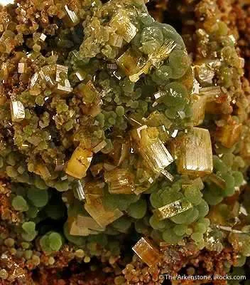 Wulfenite With Mimetite (2 Pockets on The Same Specimen) - image 4