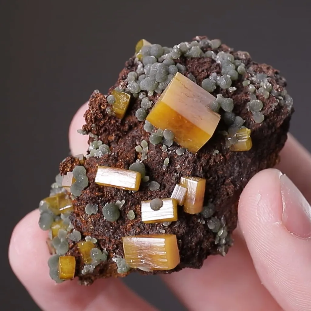Wulfenite with Mimetite - image 2