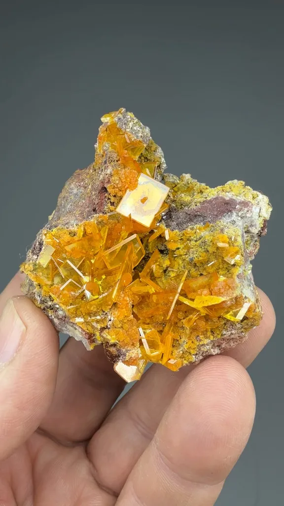 Wulfenite with Mimetite - image 2