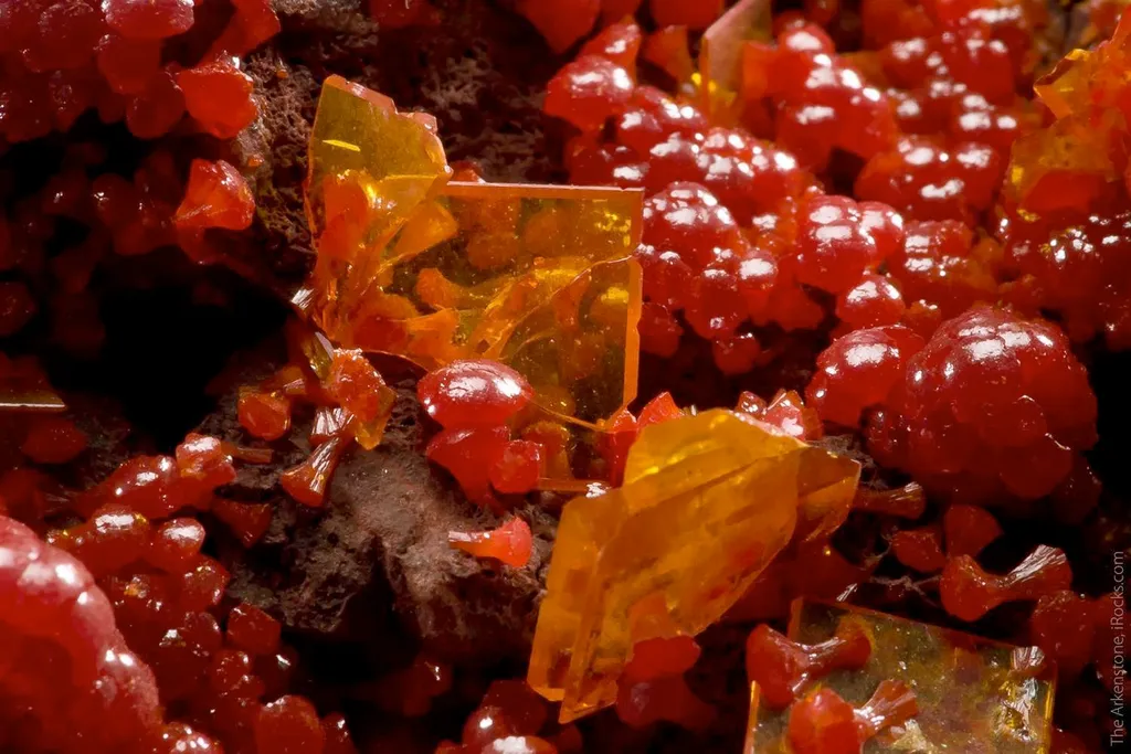 Wulfenite with Mimetite image