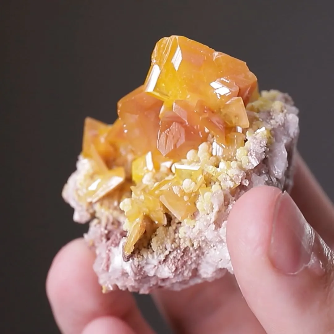 Wulfenite with Mimetite - image 2