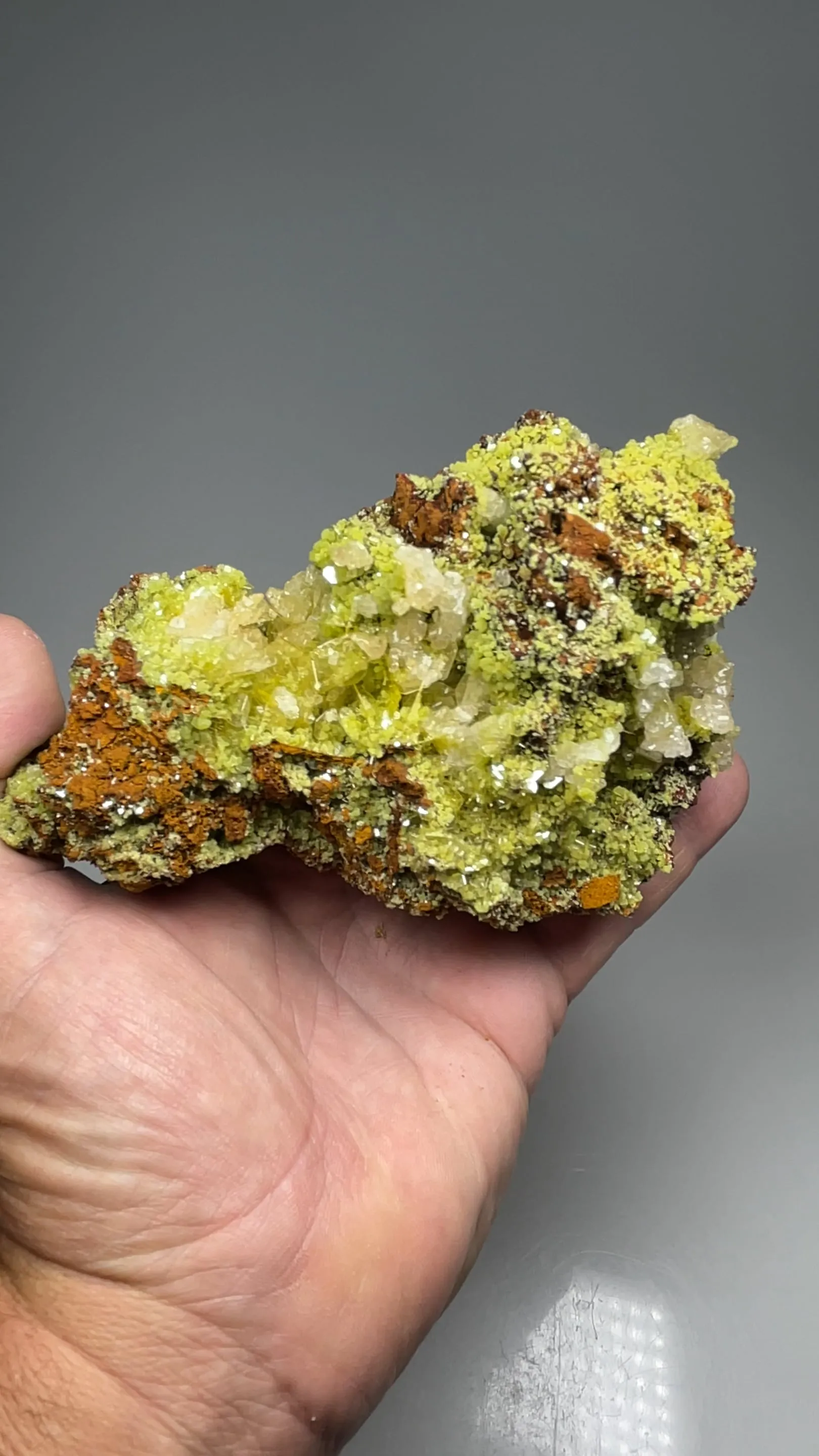 Wulfenite with Mimetite, Calcite - image 2