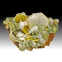 Wulfenite with Mimetite, Calcite - image 1