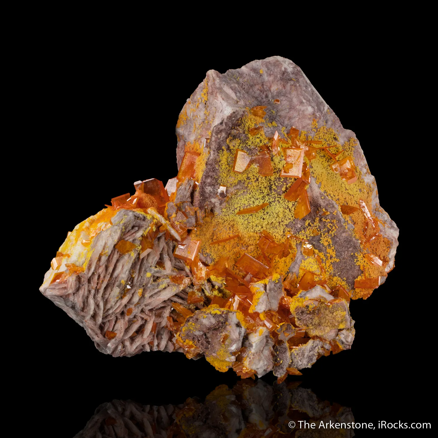 Wulfenite with Mimetite - image 1