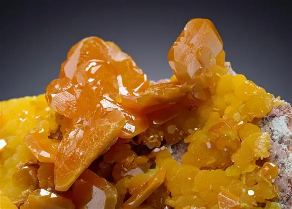 Wulfenite with Mimetite image