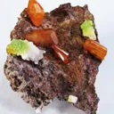 Wulfenite With Pyromorphite and Calcite - image 1
