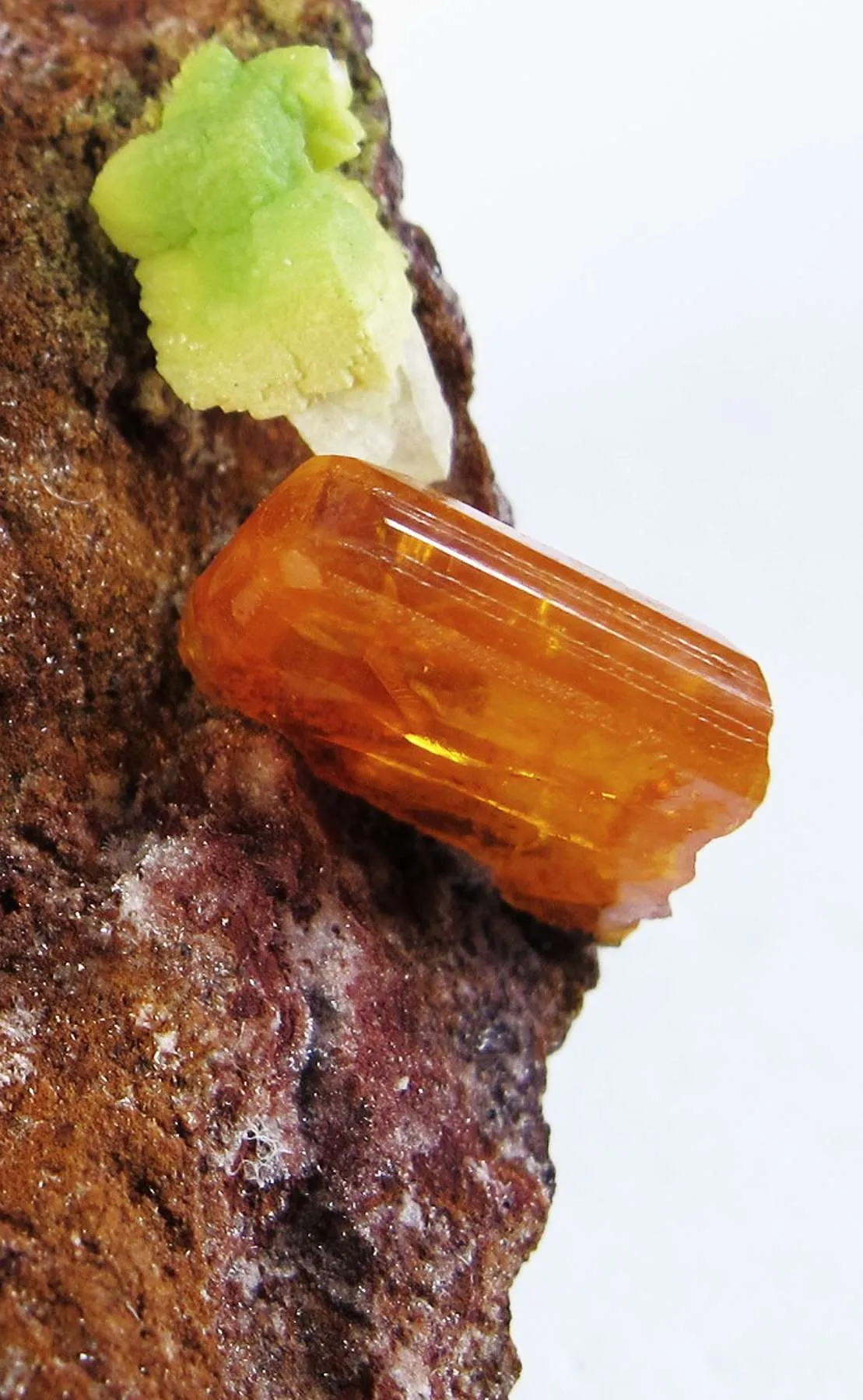 Wulfenite With Pyromorphite and Calcite - image 2