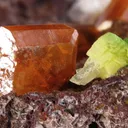 Wulfenite With Pyromorphite and Calcite - image 3