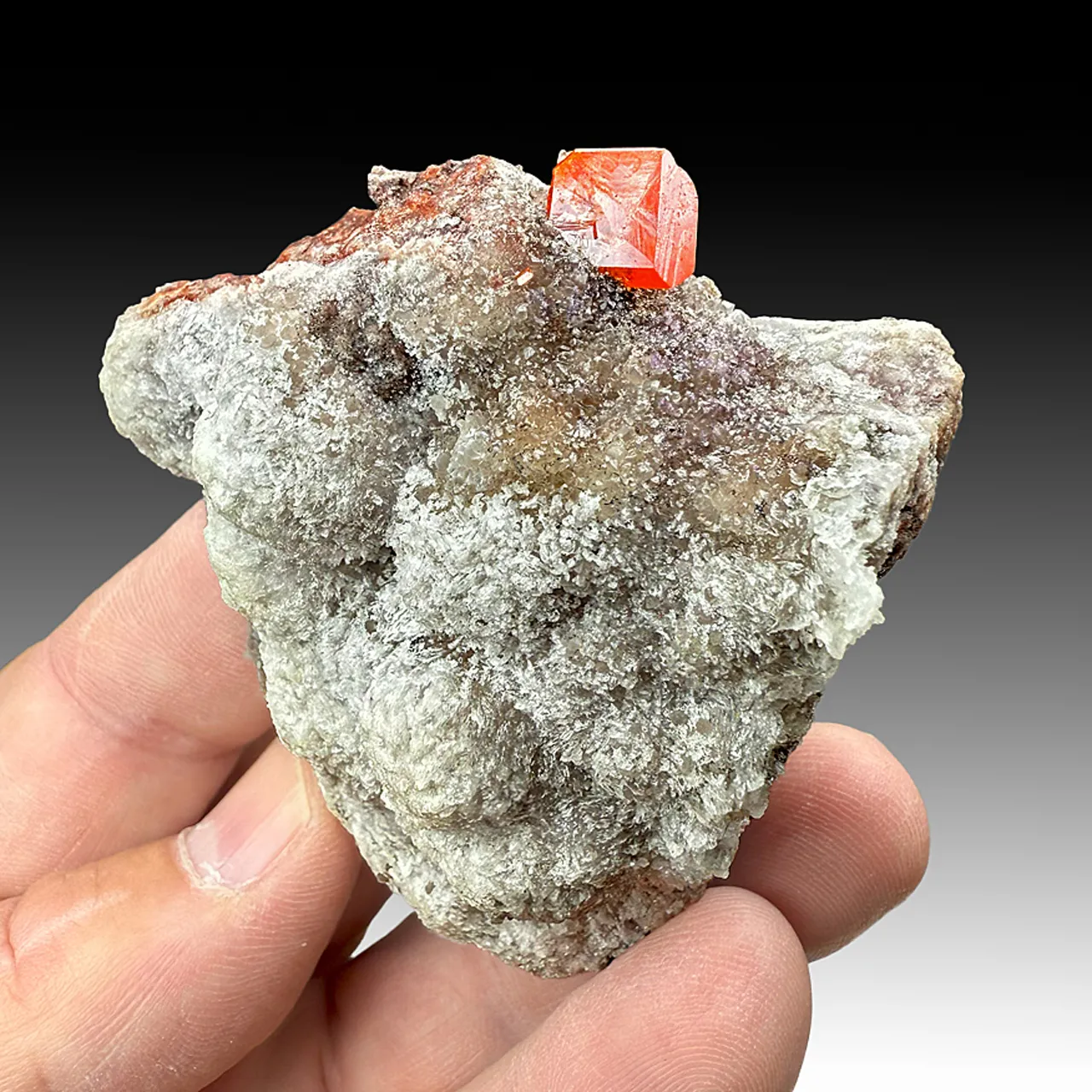 Wulfenite with Quartz - image 1