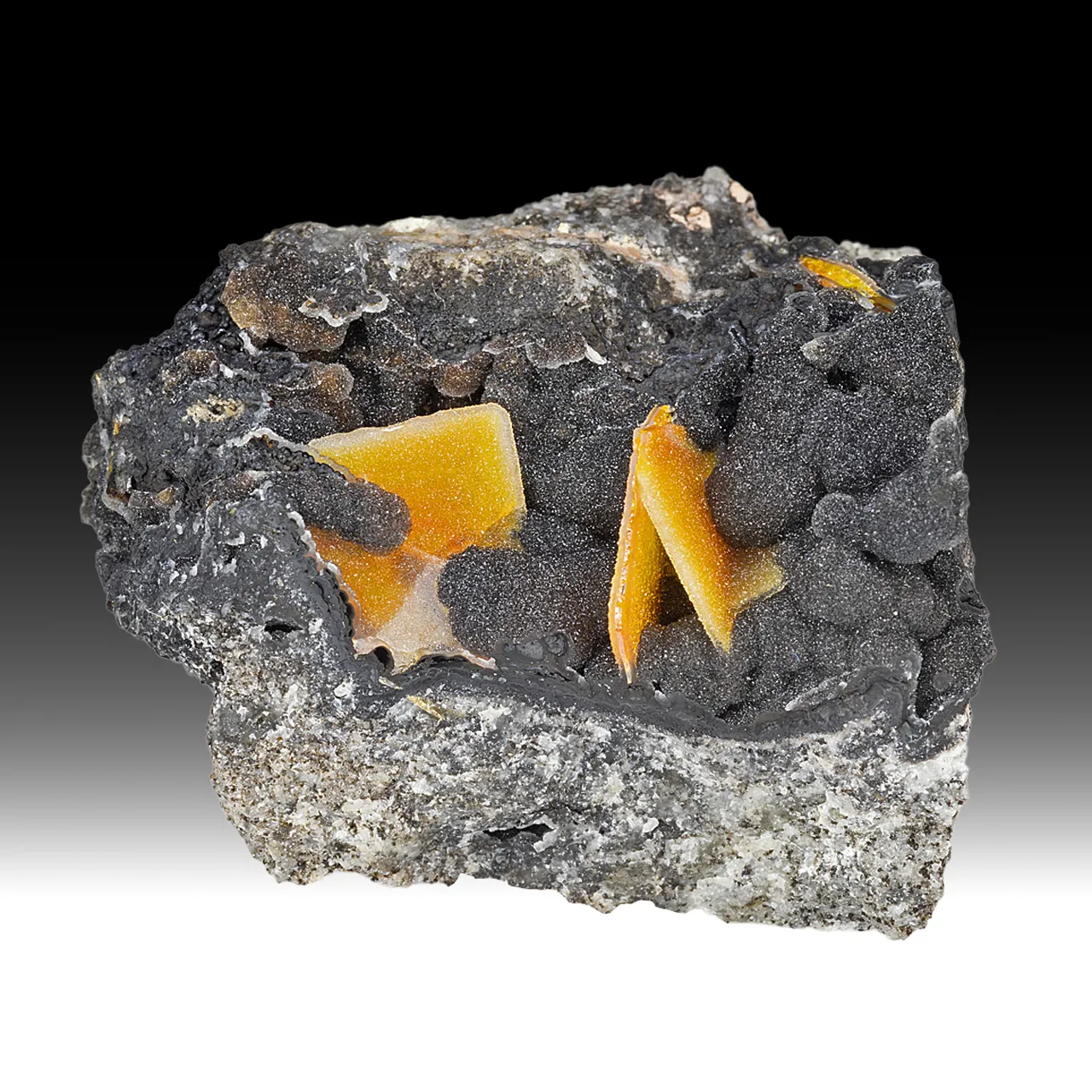 Wulfenite with Quartz - image 1