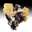Wulfenite with Quartz, Goethite, Duftite - image 1